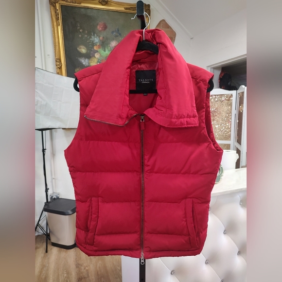 Talbots Jackets & Blazers - COPY - Talbot's Red Down Vest Medium